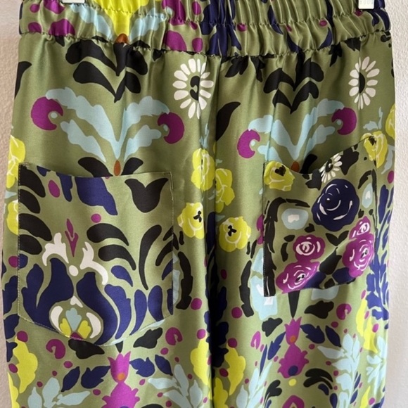 NWT$98 ZARA Boho Satin Silky Wide Leg Pants - Picture 4 of 6
